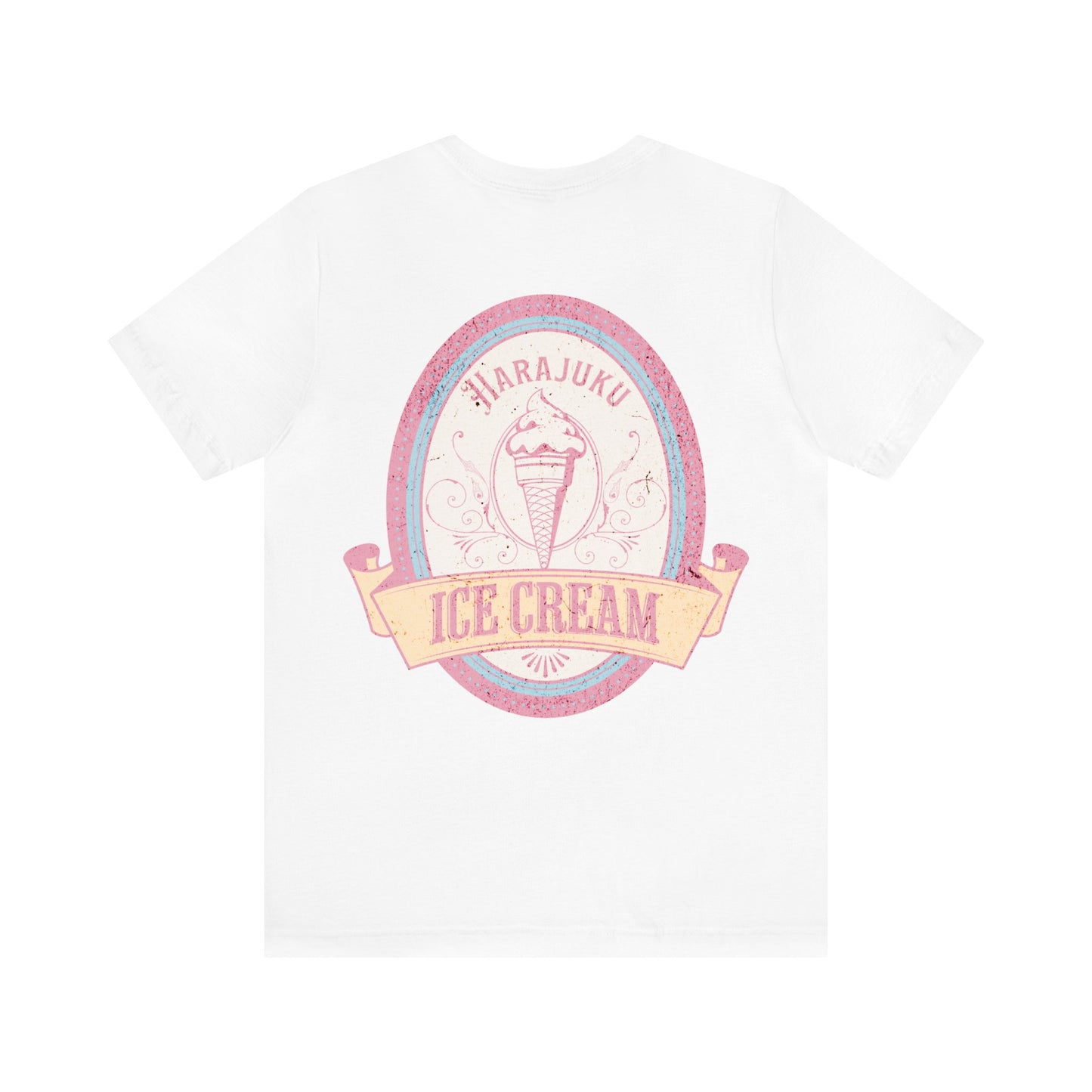 Retro Harajuku Ice Cream Cone Back Print Tee