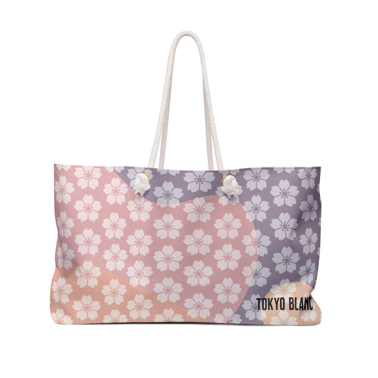 Tokyo Blanc Abstract Sakura Print Weekender Bag