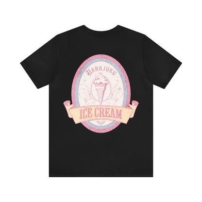 Retro Harajuku Ice Cream Cone Back Print Tee