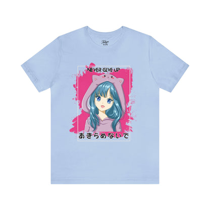 Never Give Up (あきらめないで ) Graphic Anime Tee