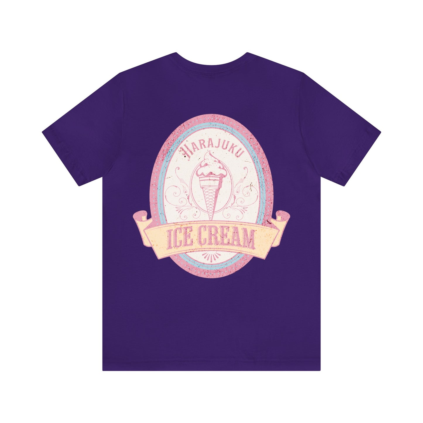 Retro Harajuku Ice Cream Cone Back Print Tee