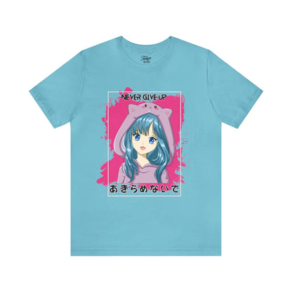 Never Give Up (あきらめないで ) Graphic Anime Tee