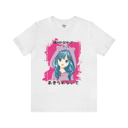 Never Give Up (あきらめないで ) Graphic Anime Tee