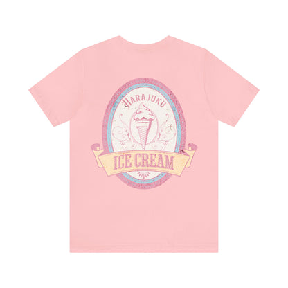 Retro Harajuku Ice Cream Cone Back Print Tee