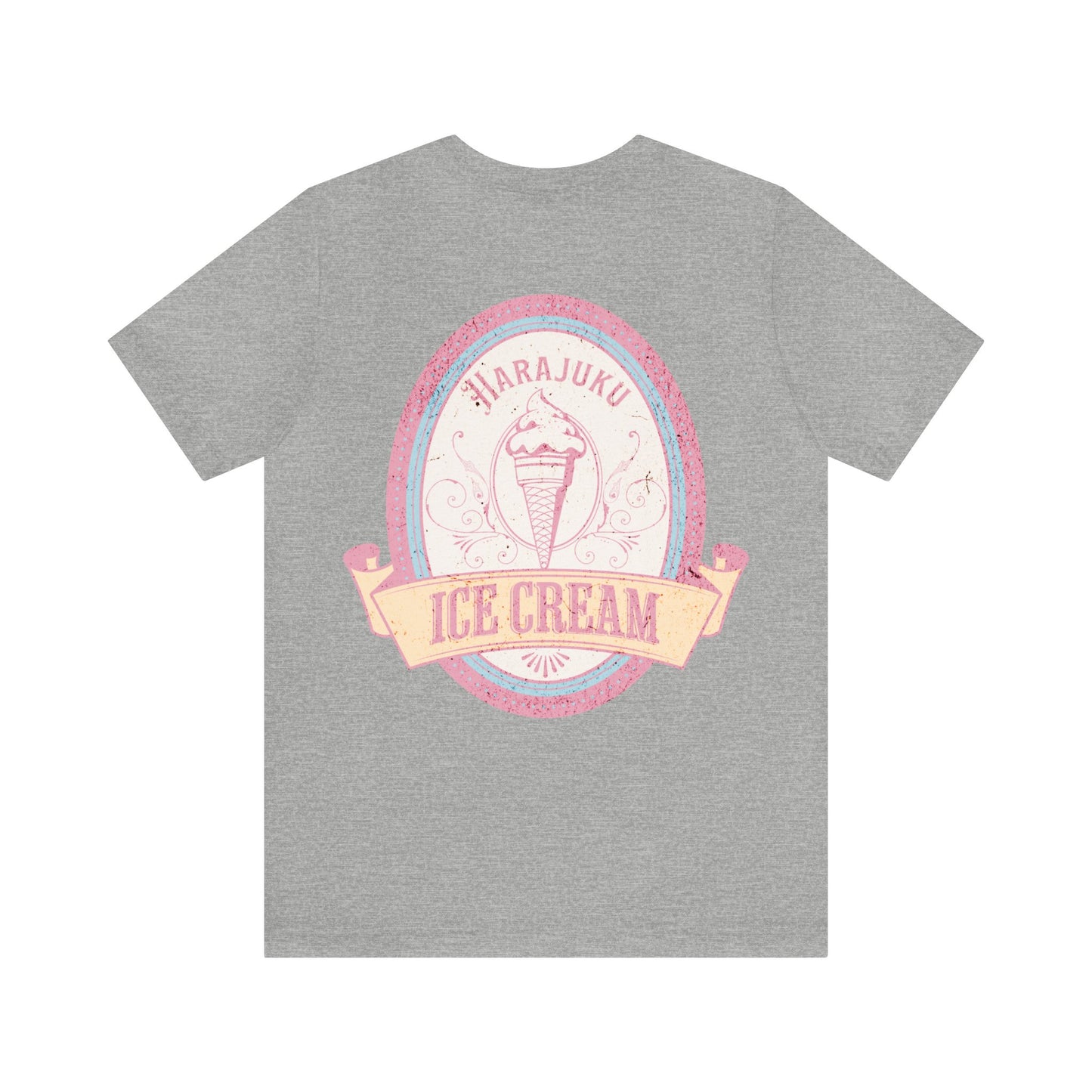 Retro Harajuku Ice Cream Cone Back Print Tee