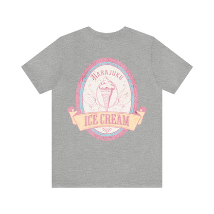 Retro Harajuku Ice Cream Cone Back Print Tee