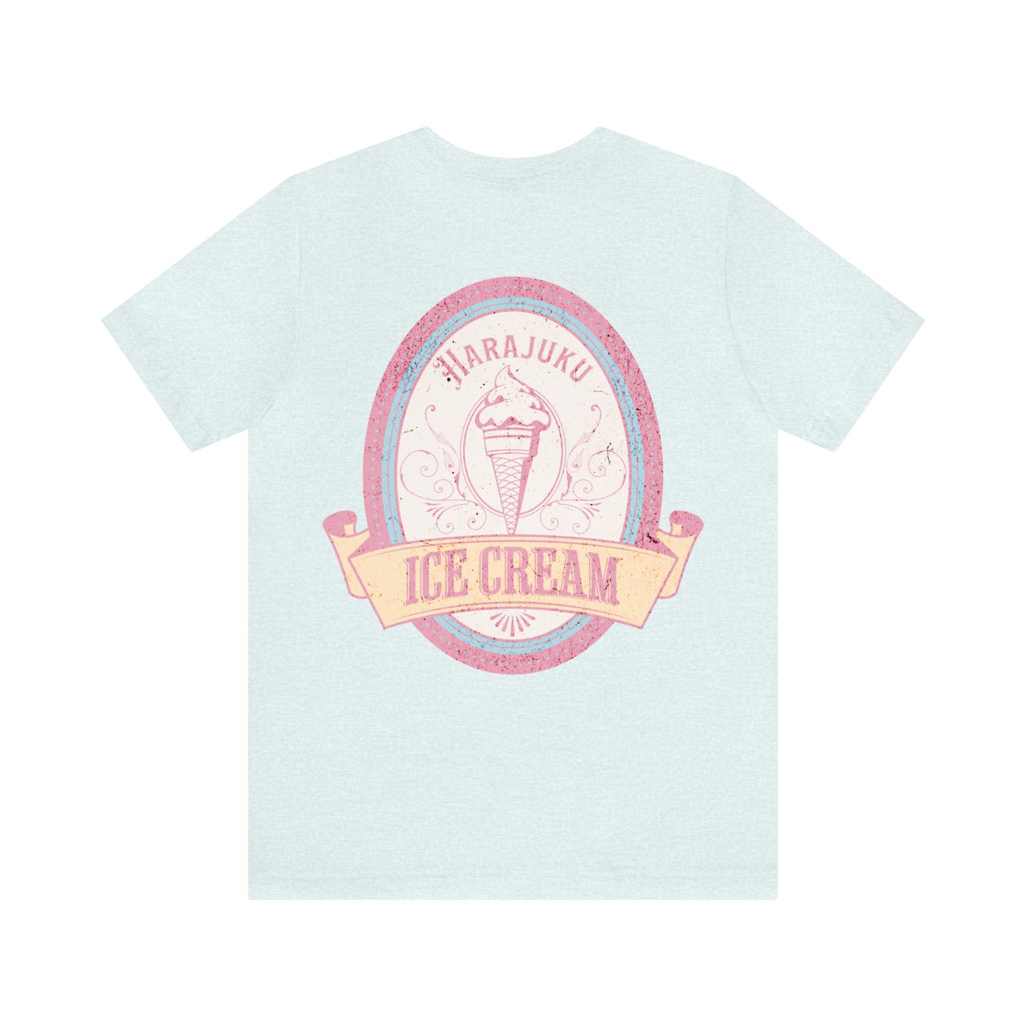 Retro Harajuku Ice Cream Cone Back Print Tee