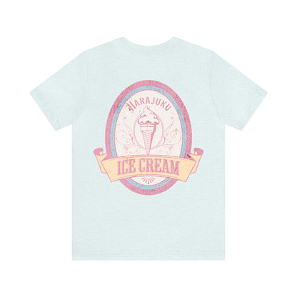 Retro Harajuku Ice Cream Cone Back Print Tee