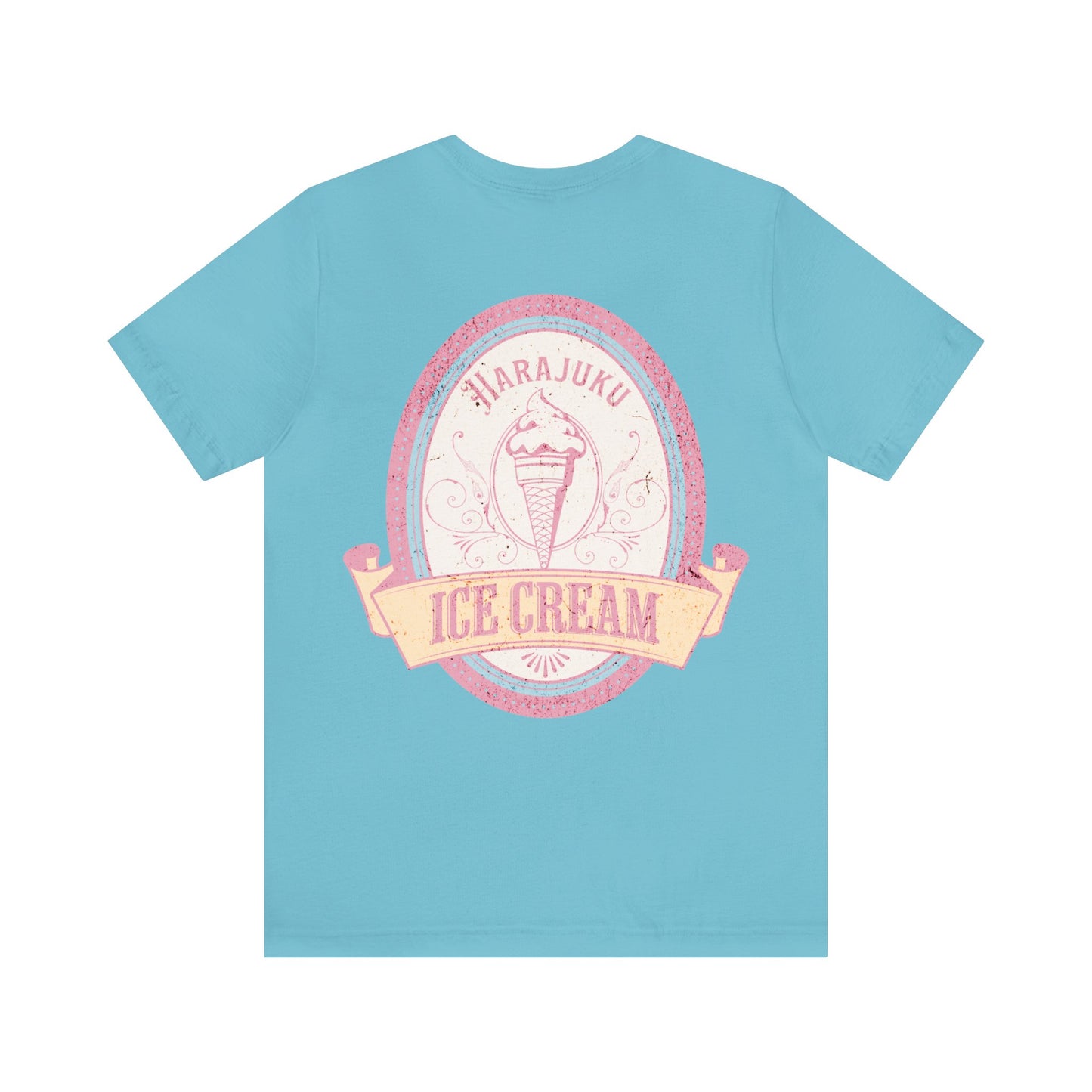 Retro Harajuku Ice Cream Cone Back Print Tee