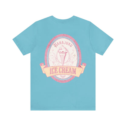 Retro Harajuku Ice Cream Cone Back Print Tee