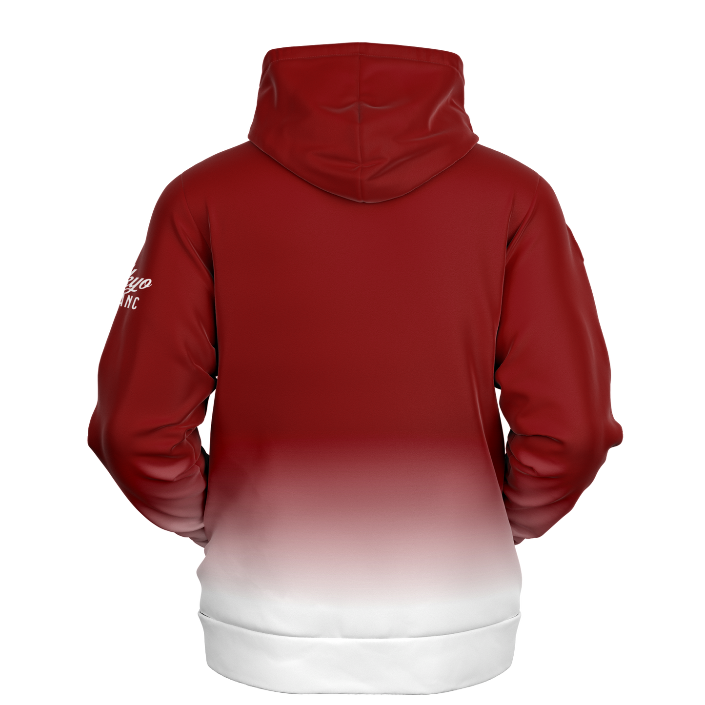 Tokyo Blanc Bubble Print Hoodie - White + Red