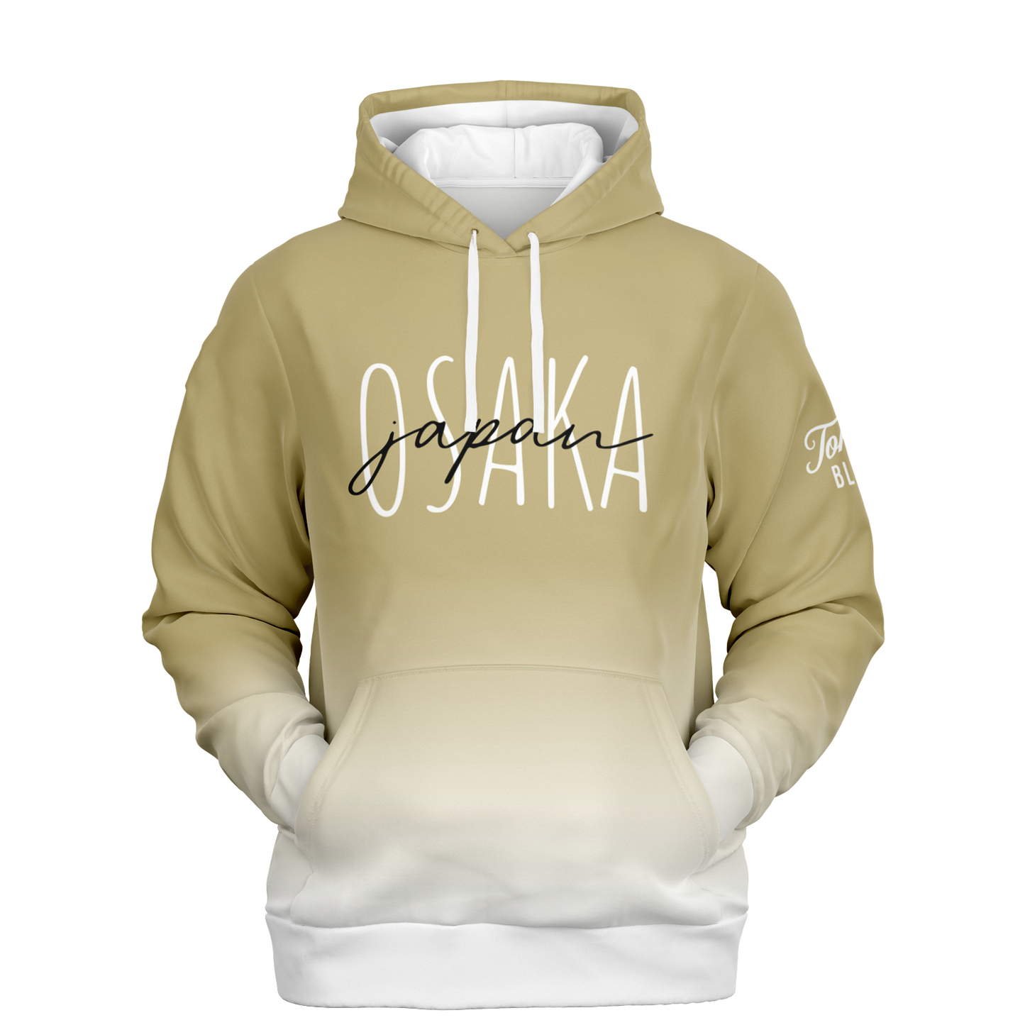 OSAKA Japan Hoodie - Sand + White