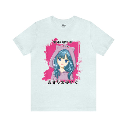 Never Give Up (あきらめないで ) Graphic Anime Tee