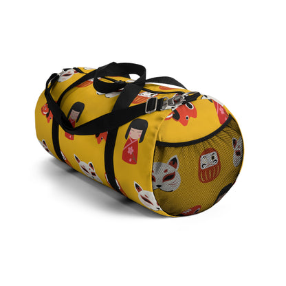 Japanese Trinkets Duffel Bag - Yellow