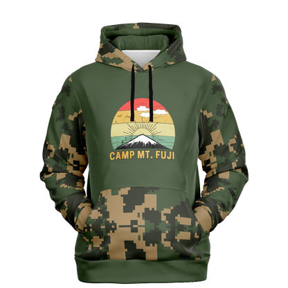 Camp Mt. Fuji Vintage Texture Hoodie - Camo Green