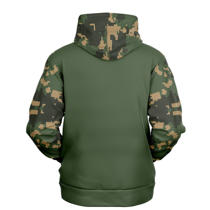 Camp Mt. Fuji Vintage Texture Hoodie - Camo Green