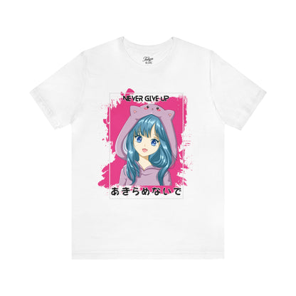 Never Give Up (あきらめないで ) Graphic Anime Tee