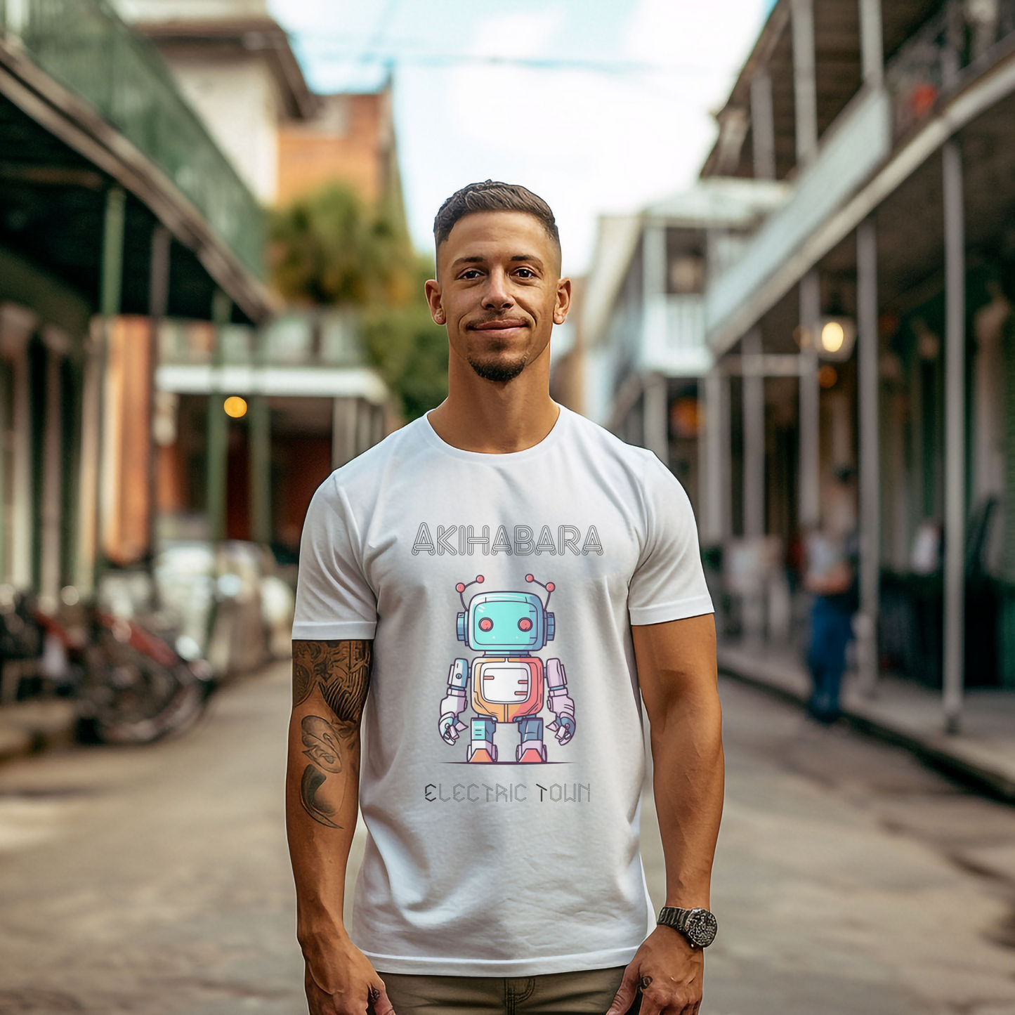 Akihabara Electric Town Robot Tee