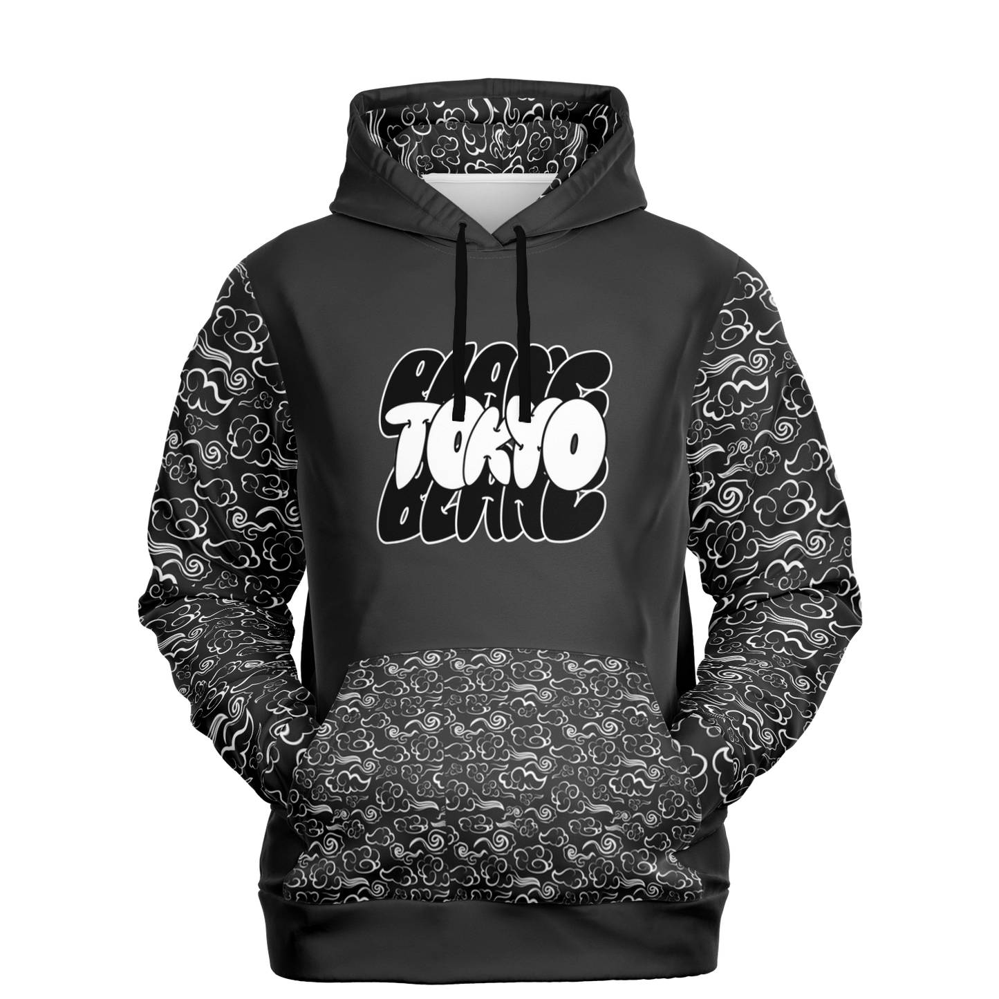 Tokyo Blanc Bubble Print Hoodie - Graphite